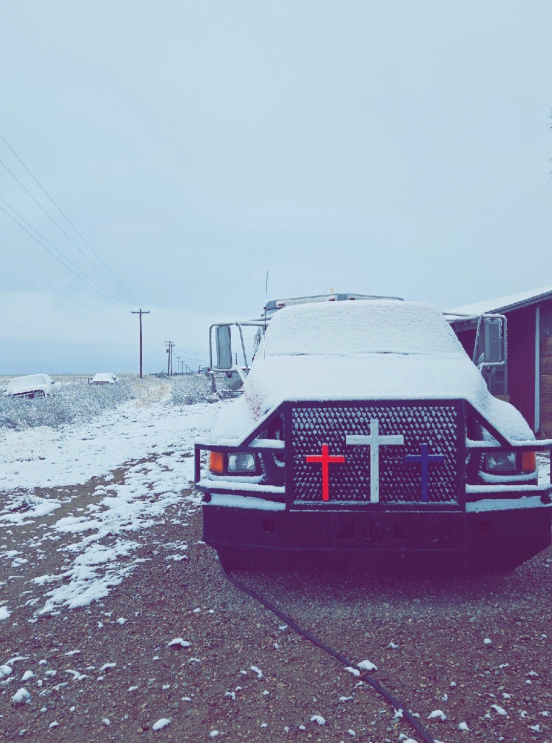 Truck and Crosses